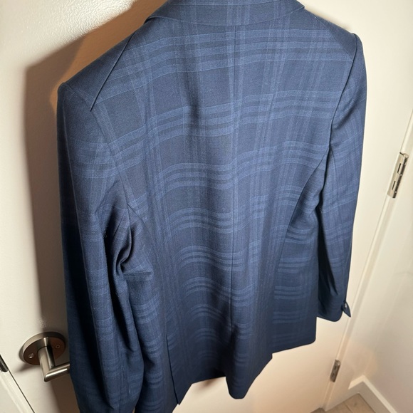 ORIA Dickey Jacket Blazer VERONICA BEARD Blue/Navy Double-Breasted Button Size 4 - Picture 9 of 16